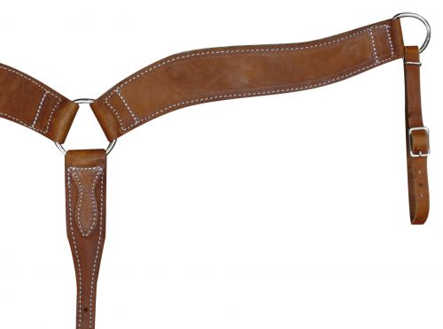 Medium Oil Brown Quality Leather Roper Western Breastcollar